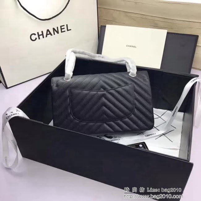 香奈兒CHANEL 升級版V線1112進口球紋皮單肩斜挎鏈條包 DSC1855